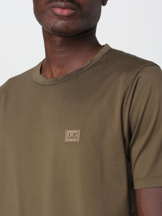 25FW 씨피 컴퍼니 레이즈드 플리스 후드 집업 반팔 티셔츠 RCCMSS715A005086W 683 Green - C.P. COMPANY