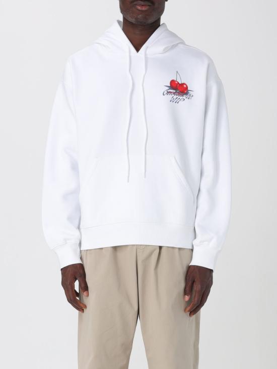 25FW 칼하트 WIP 체리 프린트 후드 집업 I035191 02XX White