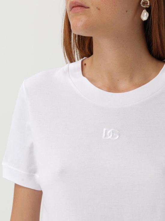 25FW 돌체앤가바나 반팔 티셔츠 F8N08ZGDC9C W0800 White - DOLCE & GABBANA