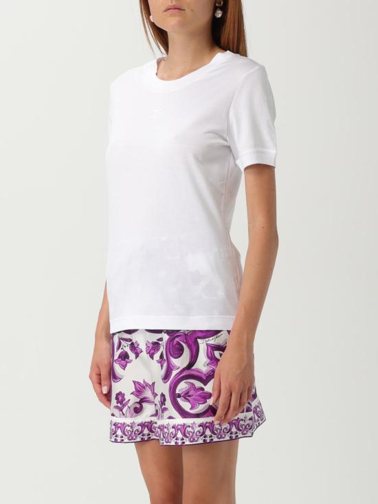 25FW 돌체앤가바나 반팔 티셔츠 F8N08ZGDC9C W0800 White - DOLCE & GABBANA