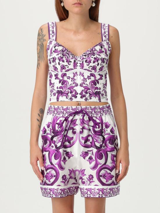 25FW 돌체앤가바나 민소매 티셔츠 F7BB1TFI5LS HD5DQ Violet