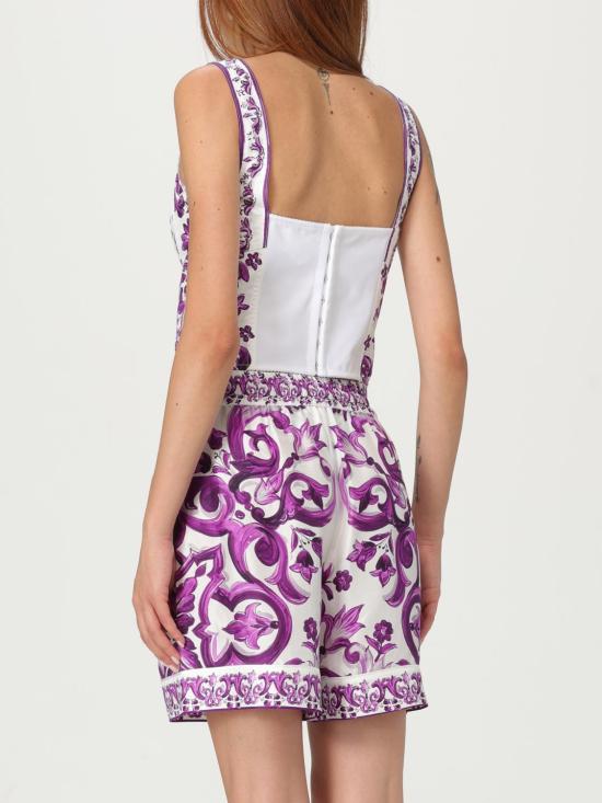 25FW 돌체앤가바나 민소매 티셔츠 F7BB1TFI5LS HD5DQ Violet - DOLCE & GABBANA