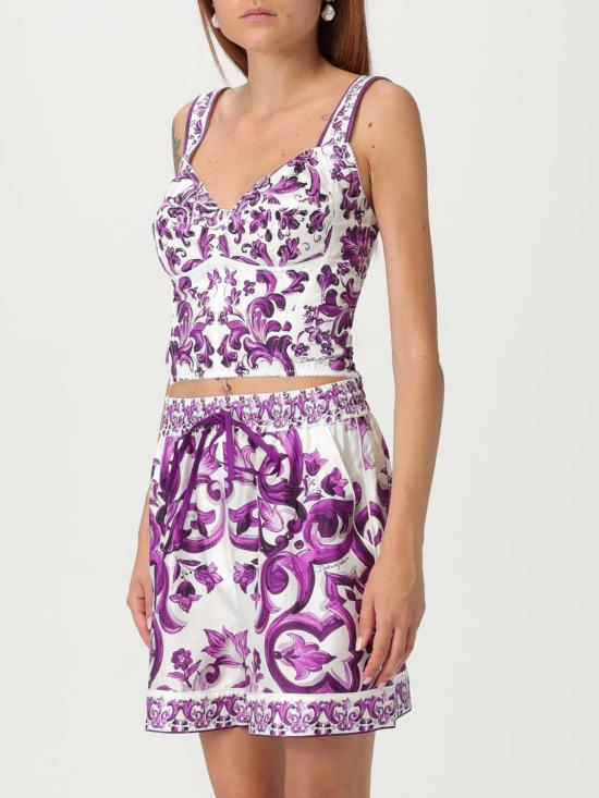 25FW 돌체앤가바나 민소매 티셔츠 F7BB1TFI5LS HD5DQ Violet - DOLCE & GABBANA