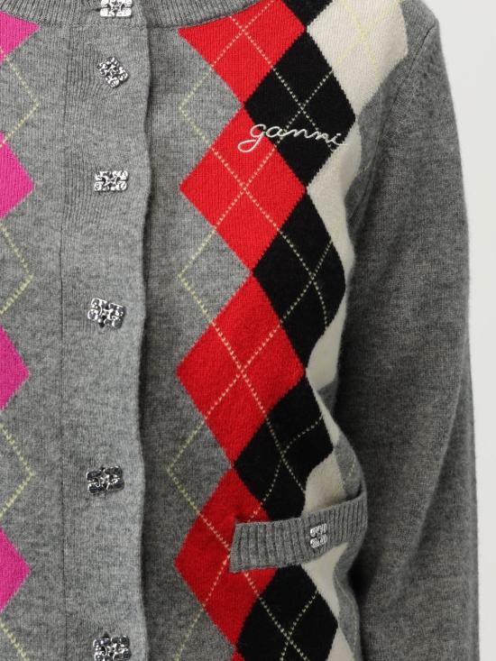 25FW 가니 반팔 티셔츠 T4254 252 Grey - GANNI