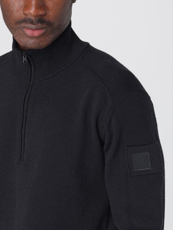 25FW 씨피 컴퍼니 집업 니트 19CLKN028A110427A 999 Black - C.P. COMPANY