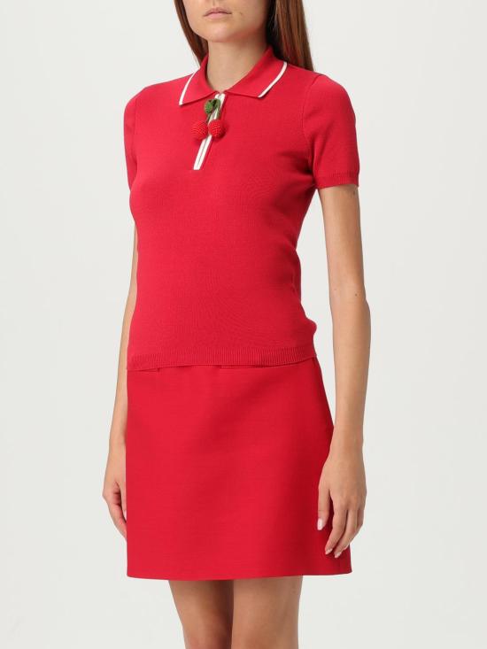 25FW 발렌티노 가라바니 폴로 티셔츠 7B3KC65F9EQ BRT Red - VALENTINO GARAVANI