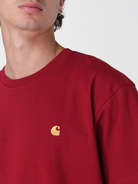 25FW 칼하트 WIP 반팔 티셔츠 I026391 30QXX Burgundy - CARHARTT WIP