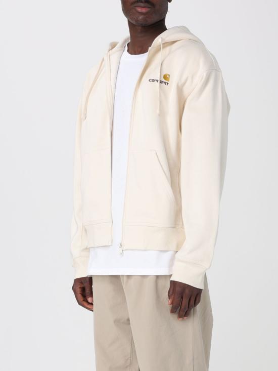 25FW 칼하트 WIP 후드 아메리칸 스크립트 자켓 I033063 05XX Beige - CARHARTT WIP
