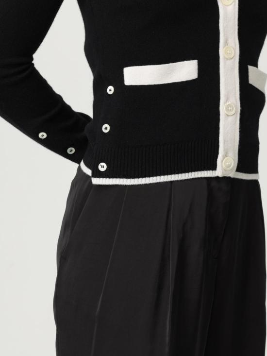 25FW 톰브라운 스웨터 FKC581AY2001 001 Black - THOM BROWNE