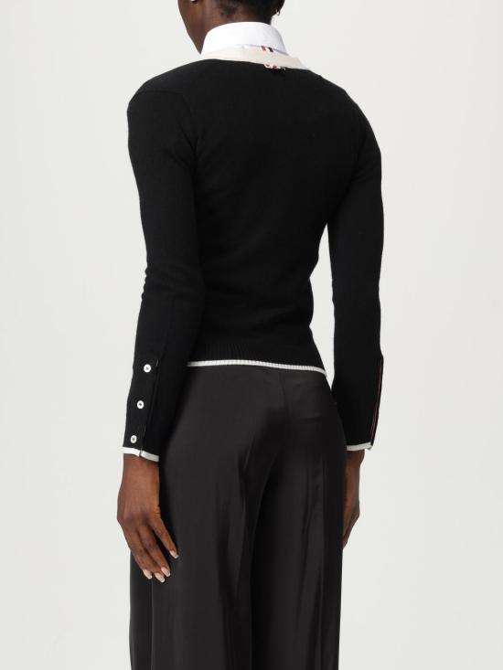 25FW 톰브라운 스웨터 FKC581AY2001 001 Black - THOM BROWNE