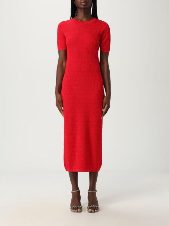 25FW 펜디 미디 원피스 FZDD59AUZR F1SAX Red