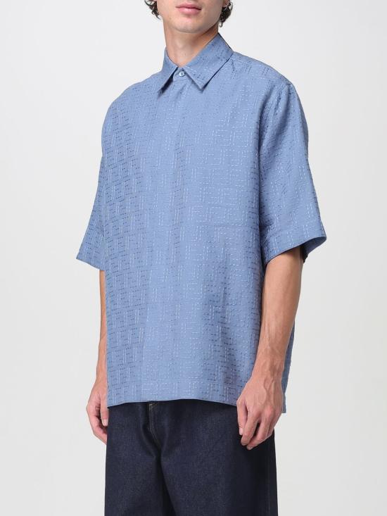 25FW 펜디 반팔 셔츠 FS1317AU6Y F0U6K Gnawed Blue - FENDI