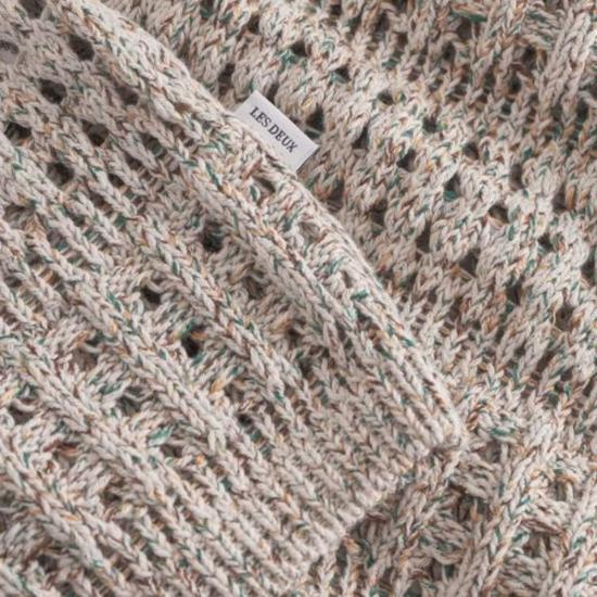  레듀 반팔 셔츠 레 두 엘빈 스트럭처 니트 SS 셔츠 라이트 샌드 - LES DEUX