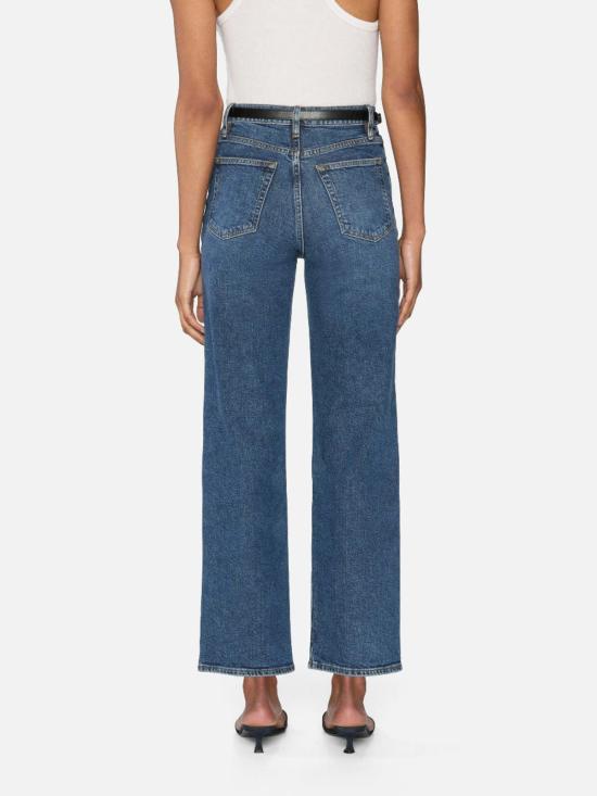  프레임 데님 팬츠 아치 진스에서 와이드 을 착용하세요 - FRAME