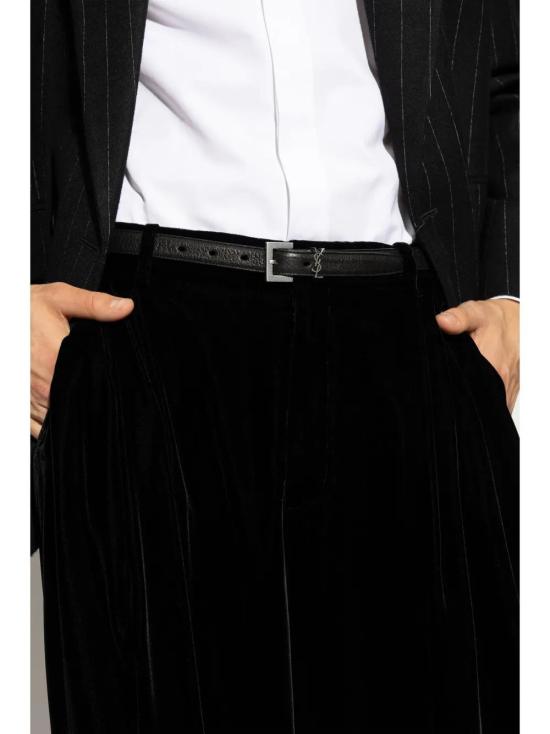 26FW 생로랑 가죽 벨트 612616AAC8A 1000 NOIR - SAINT LAURENT
