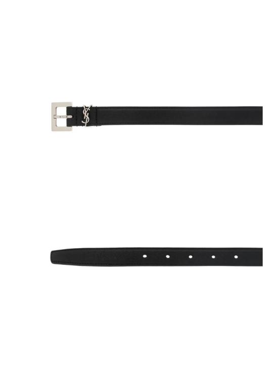 26FW 생로랑 가죽 벨트 612616AAC8A 1000 NOIR - SAINT LAURENT