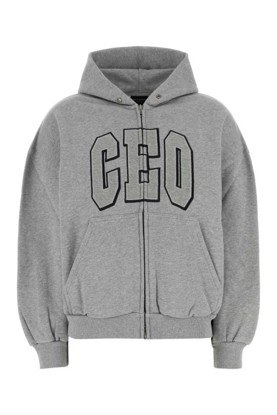 25FW 발렌시아가 후드 티셔츠 833399TSVP2 1300 Grey