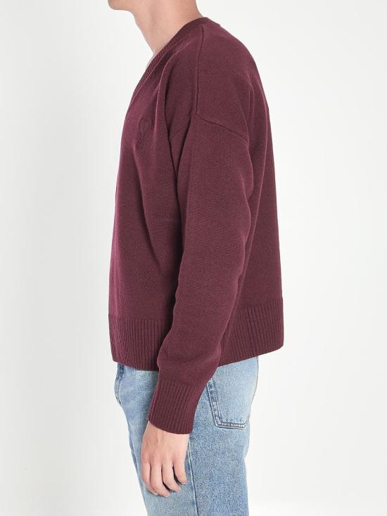 25FW 아미 스웨터 5865390 UKS820 KN0071 692 Red - AMI