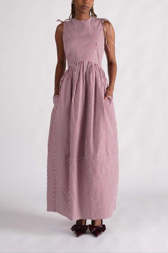  Lapeyre 롱 원피스 라페이르 루시 드레스 버건디 스트라이프