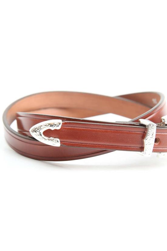  토리 레더 가죽 벨트 토리 가죽 3/4인치 일반 주름  (3피스 실버 버클 세트) - TORY LEATHER