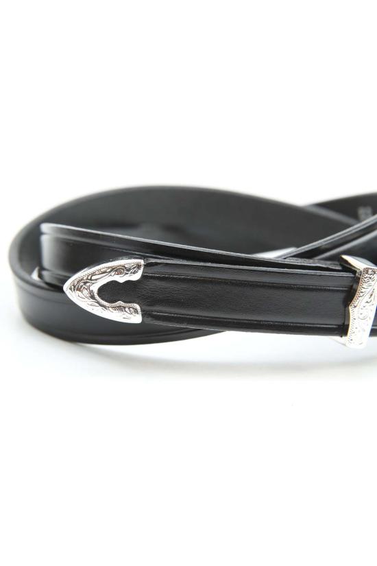  토리 레더 가죽 벨트 토리 가죽 3/4인치 일반 주름  (3피스 실버 버클 세트, 각인 포함) (2244) - TORY LEATHER