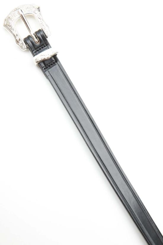  토리 레더 가죽 벨트 토리 가죽 3/4인치 일반 주름  (3피스 실버 버클 세트, 각인 포함) (2244) - TORY LEATHER