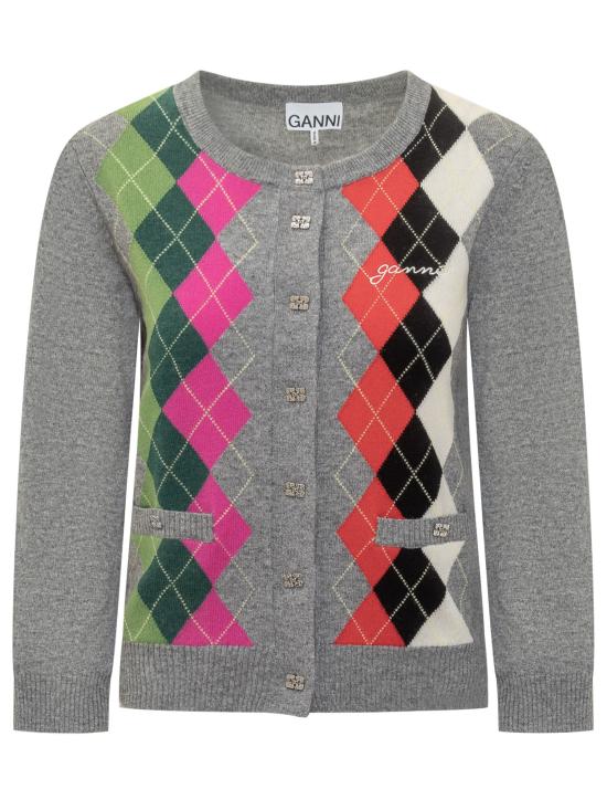 25FW 가니 가디건 K2512921 PALOMA MELANGE DOM