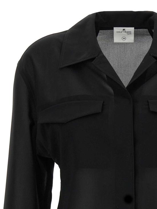25SS 쿠레쥬 블라우스 225CCH091CO01379999 Black - COURREGES