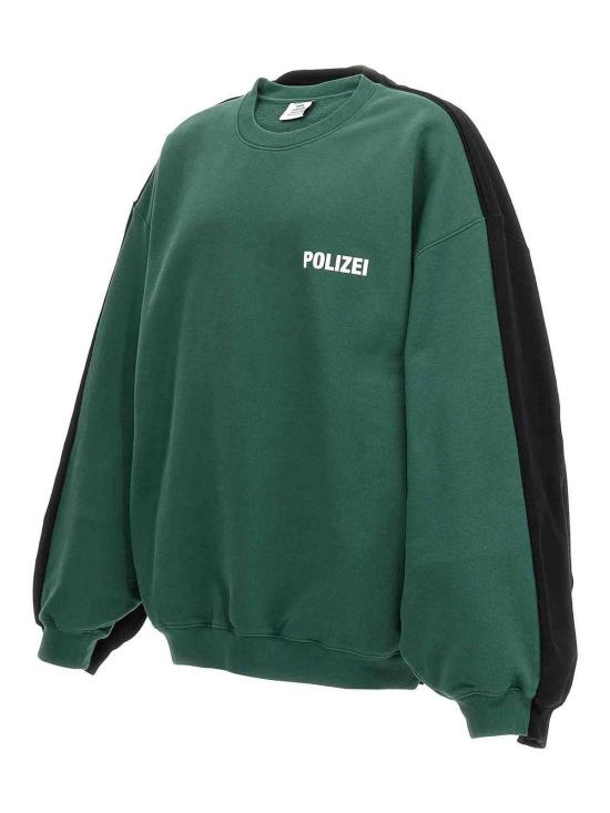 25FW 베트멍 긴팔 티셔츠 UA65CW423GPOLIZEIGREENBLACK Multicolour - VETEMENTS