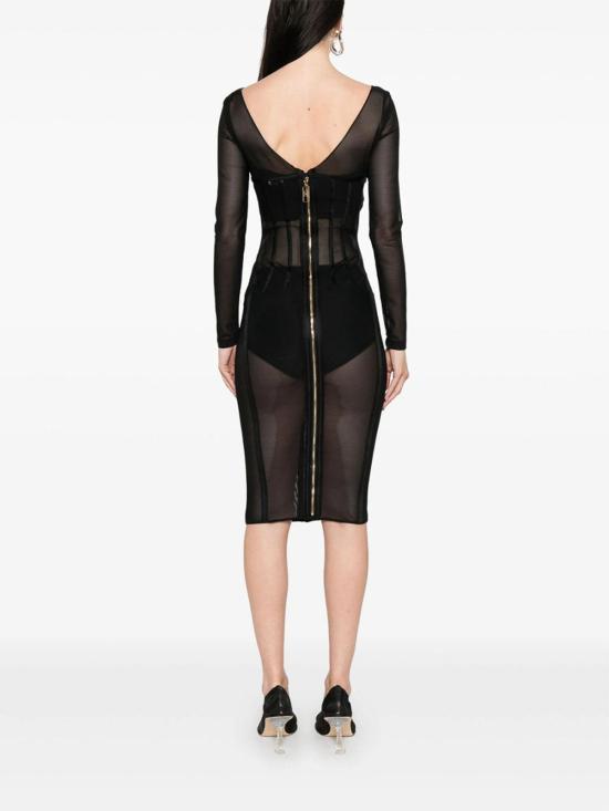 25SS 엘리자베타프랜치 미디 스커트 AB84052E2110 Black - ELISABETTA FRANCHI