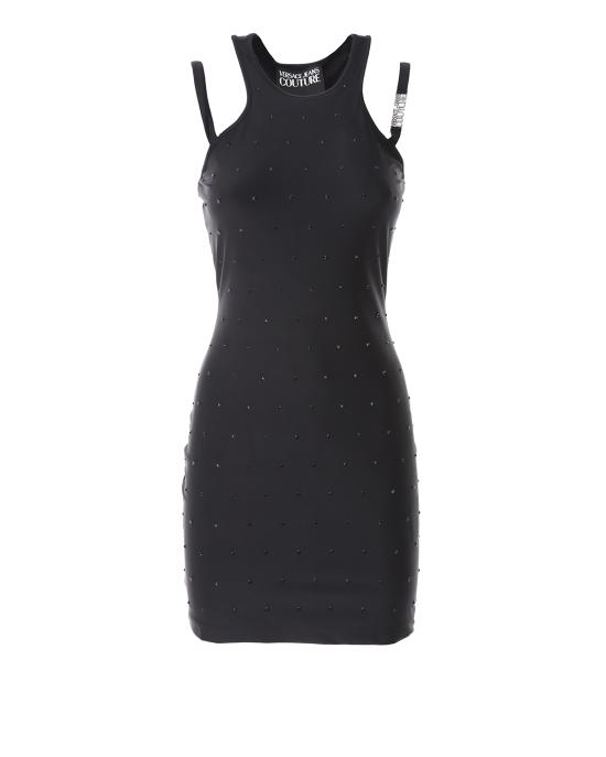  베르사체 숏 원피스 76HAOE05 76DP944 899 NERO