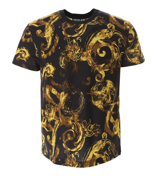  베르사체 반팔 티셔츠 76GAH6S0 76UP600 G89 black gold NERO ORO