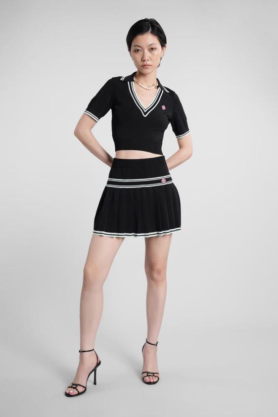 25FW 카사블랑카 스커트 422898 WPF25 KW 1027 Black - CASABLANCA