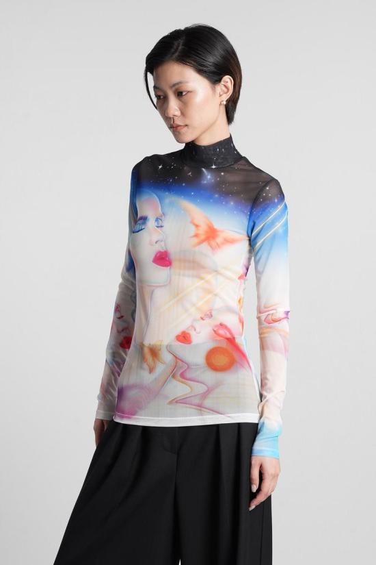 25FW 카사블랑카 탑 422689 WPF25 JTP 028 MULTICOLOR - CASABLANCA