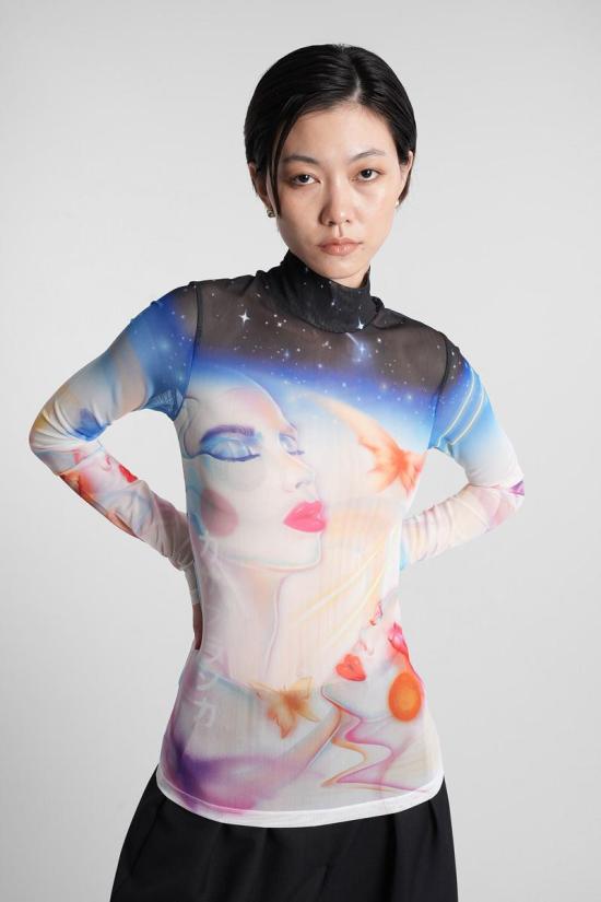 25FW 카사블랑카 탑 422689 WPF25 JTP 028 MULTICOLOR