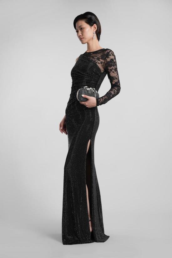 25FW 셀프 포트레이트 롱 원피스 422948 PF25 100X Black - SELF PORTRAIT