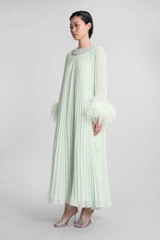 25FW 셀프 포트레이트 롱 원피스 422949 PF25 108M GREEN - SELF PORTRAIT