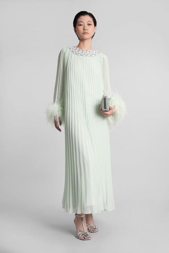 25FW 셀프 포트레이트 롱 원피스 422949 PF25 108M GREEN - SELF PORTRAIT