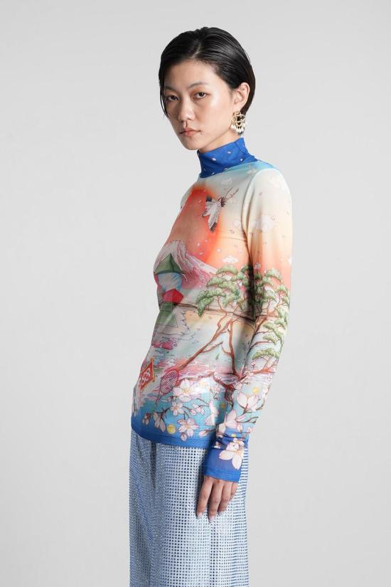 25FW 카사블랑카 탑 422690 WPF25 JTP 028 MULTICOLOR - CASABLANCA