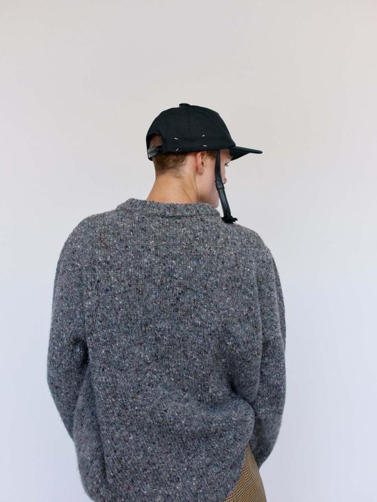  마르지엘라 볼캡 메종  블랙 코튼 라이딩 캡 - MAISON MARGIELA