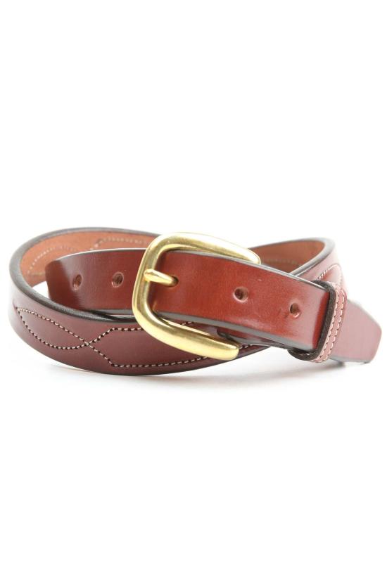  토리 레더 가죽 벨트 토리 가죽 1인치 3번 스티치 패턴 (2334)