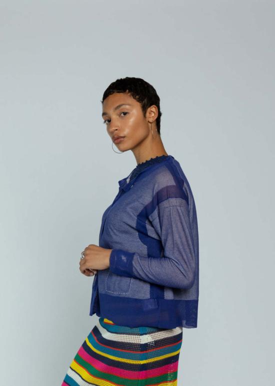  안티파스티 가디건 안티파스트 코튼 블렌드 카디건 블루