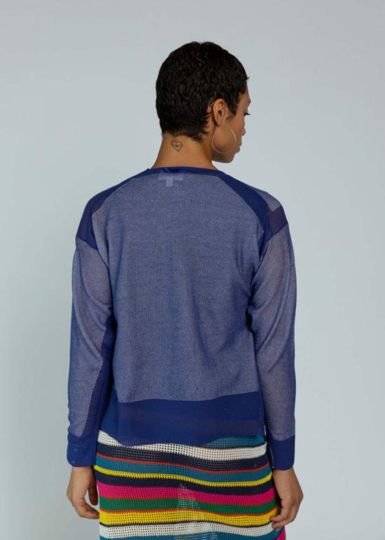  안티파스티 가디건 안티파스트 코튼 블렌드 카디건 블루 - ANTIPAST