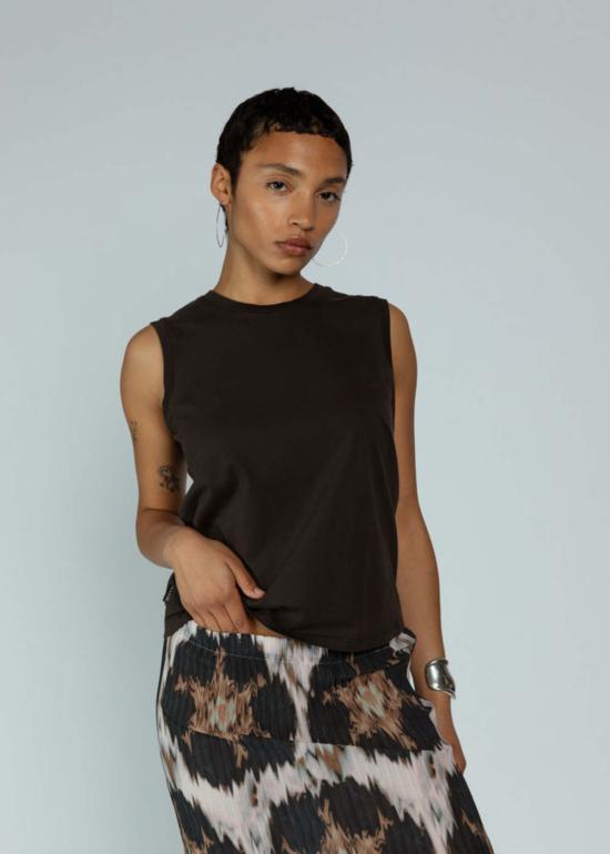  넘버 식스 민소매 티셔츠 No.6 탱크탑 블랙 - NO.6