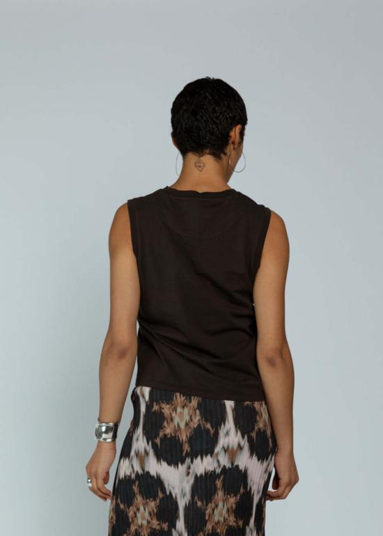  넘버 식스 민소매 티셔츠 No.6 탱크탑 블랙 - NO.6