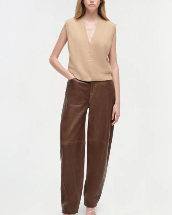  조나단 심카이 베스트 Jonathan Simkhai Rozzi 조끼 회갈색 - JONATHAN SIMKHAI