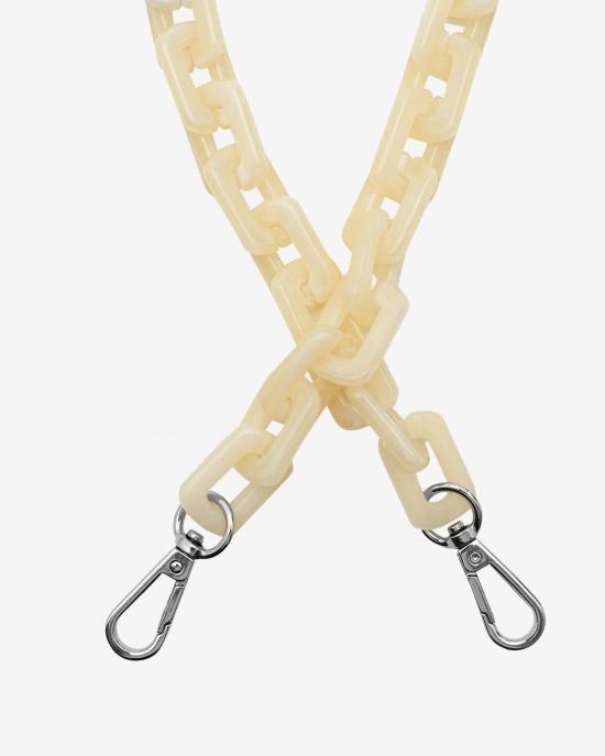  비스크 목걸이/팬던트 Hvisk 스퀘어드 체인 핸들 소프트 옐로우 - HVISK