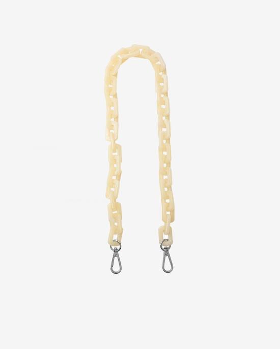  비스크 목걸이/팬던트 Hvisk 스퀘어드 체인 핸들 소프트 옐로우