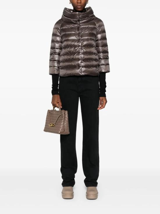 25FW 에르노 소피아 레귤러 핏 케이프 다운 자켓 PI0046DIC 12017Z9480 Gray - HERNO