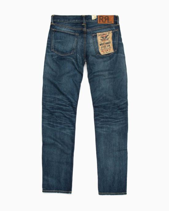  더블알엘 데님 팬츠 RRL 슬림핏 셀비지 진 크레스트 - RRL